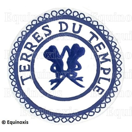 Badge / Macaron GLNF – Petite tenue provinciale – Grand Secrétaire – Terres du Temple – Brodé main